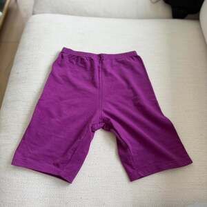 Purple hanes cotton biker shorts
